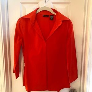 Red/coral Fitted Blouse